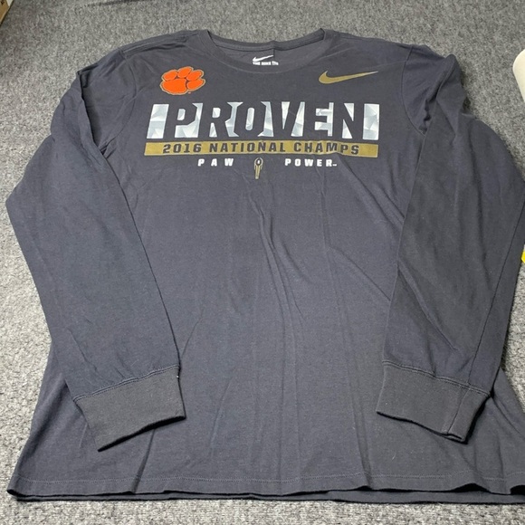 Nike Other - Nike Clemson Proven 2016 National Championship L/S T-shirt Size Medium